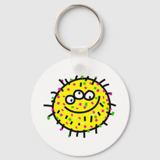 Yellow Cartoon Germ Key Ring