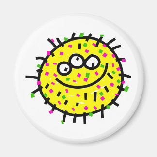 Yellow Cartoon Germ Magnet