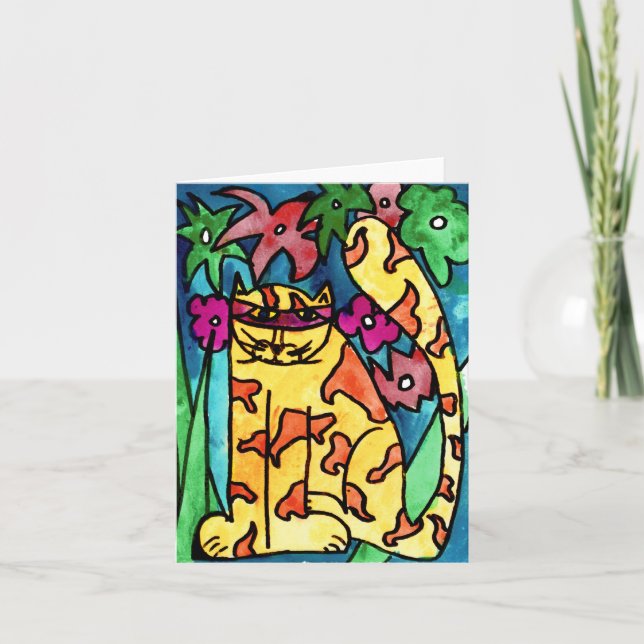 Yellow Cat • Nick Abrams, Age 8  - card (Front)