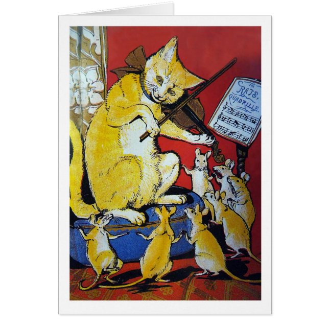 Yellow Cat Plays the Violin For Happy Dancing Rats (Front)