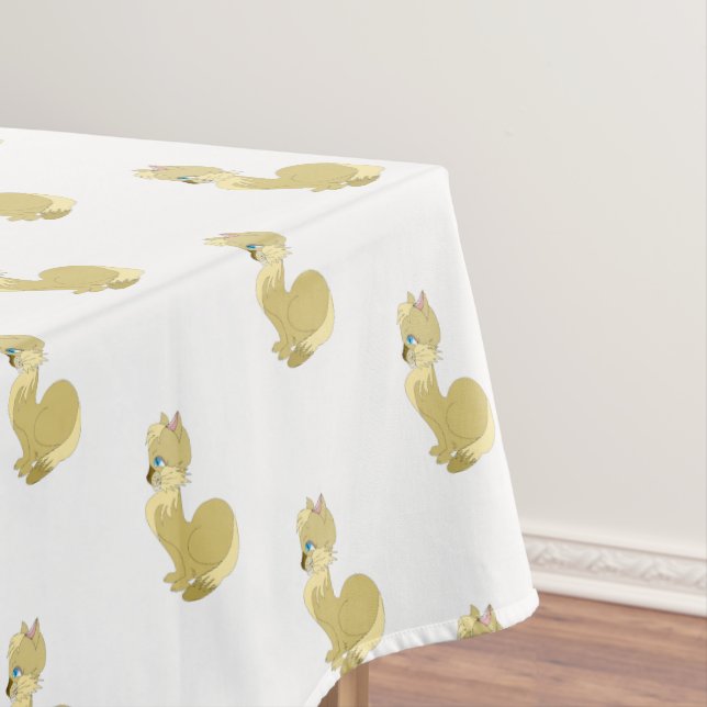 Yellow Cat Tablecloth (In Situ)