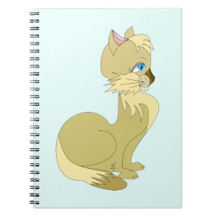 Yellow Cat with Blue Eyes Notebook Your Colour Tex