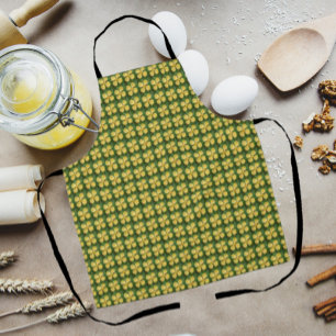 Yellow Celandine Poppy Floral Pattern Apron
