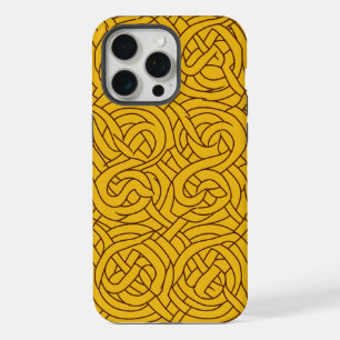 🌟 Yellow Celtic Pattern in Interrelacs✨ iPhone 15 Pro Max Case