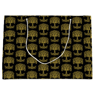 Yellow Celtic Tree Of Life Large Gift Bag