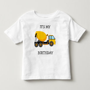 Yellow Cement Truck Child's It's My Birthday Toddler T-Shirt