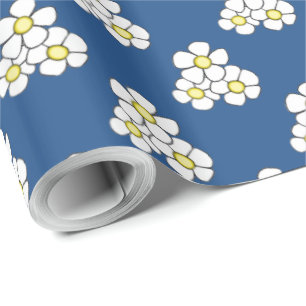 Yellow Centred Daisy Wrapping Paper