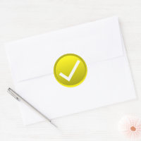 Yellow Check Mark Symbol