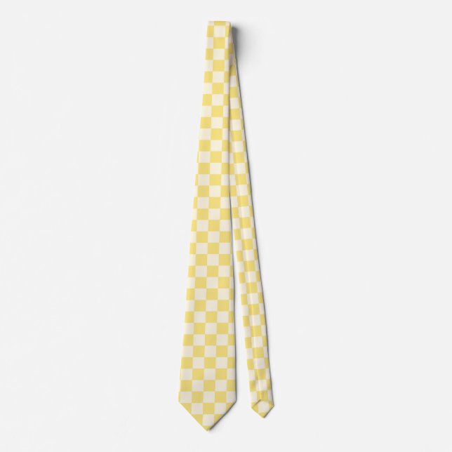 Yellow Checkerboard Tie (Front)
