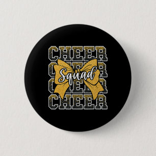 Yellow Cheer Squad Funny Sport Cheerleader Cheerle 6 Cm Round Badge