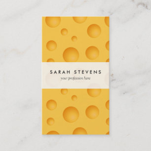Yellow Cheese Pattern Business Card