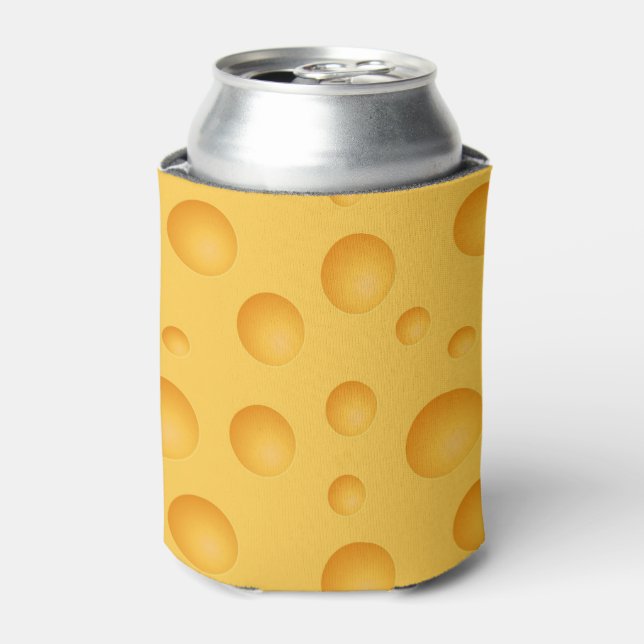 Yellow Cheese Pattern Can Cooler (Can Front)
