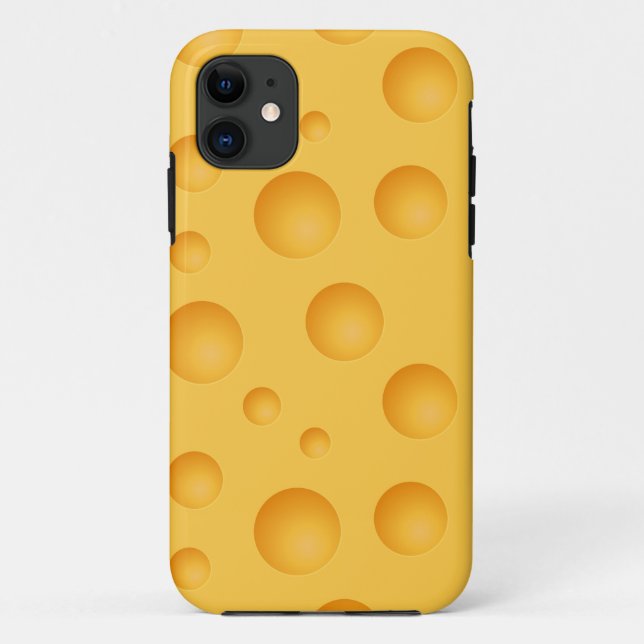 Yellow Cheese Pattern Case-Mate iPhone Case (Back)