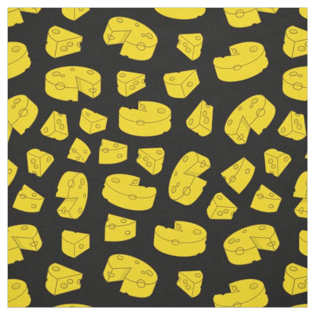 Yellow Cheese Pattern Fabric (Swatch)