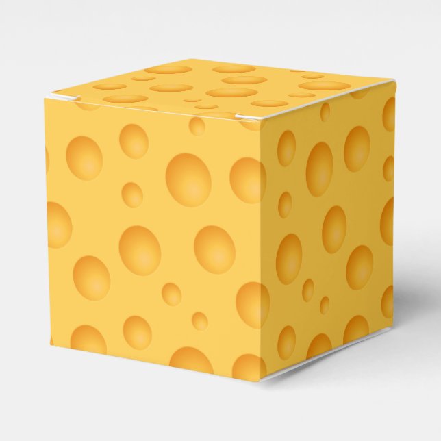 Yellow Cheese Pattern Favour Box (Front Side)