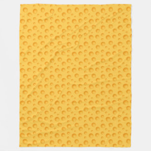 Yellow Cheese Pattern Fleece Blanket