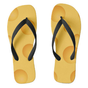 Yellow Cheese Pattern Flip Flops
