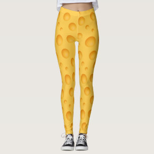 Yellow Cheese Pattern Leggings