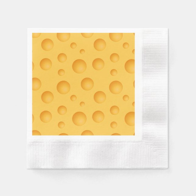 Yellow Cheese Pattern Napkin (Front)