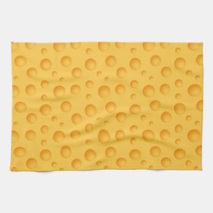 Yellow Cheese Pattern Tea Towel