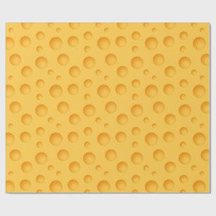 Yellow Cheese Pattern Wrapping Paper