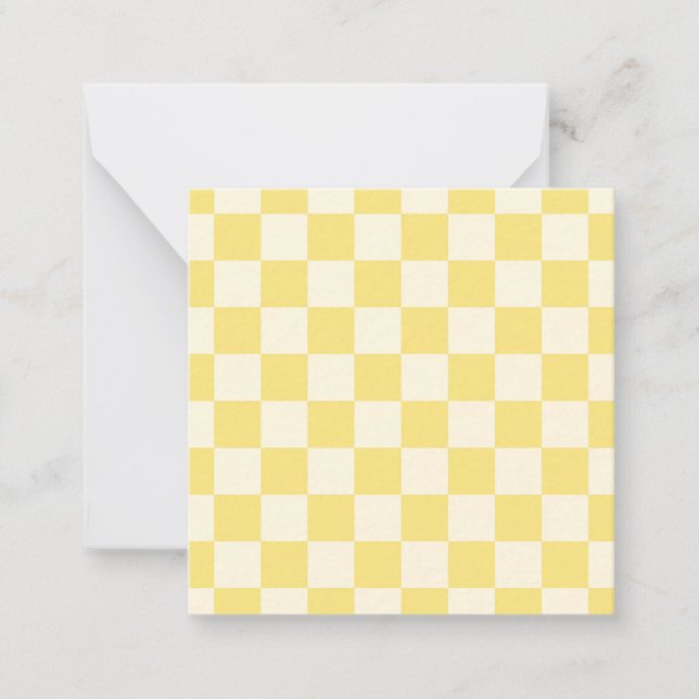 Yellow Chequerboard Card (Front)