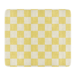 Yellow Chequerboard Cutting Board
