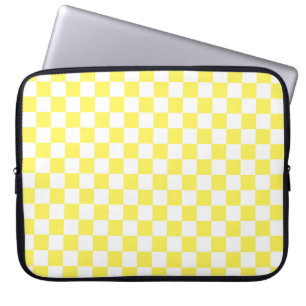 Yellow Chequerboard Pattern Laptop Sleeve