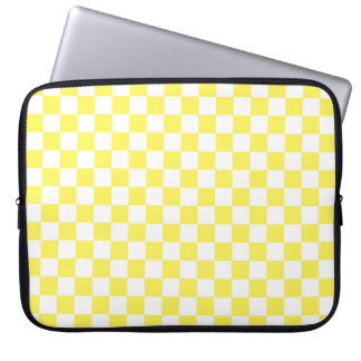 Yellow Chequerboard Pattern Laptop Sleeve