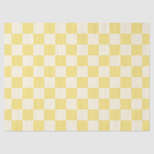 Yellow Chequerboard Tissue Paper (Front)