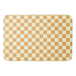 yellow chequered bath mat
