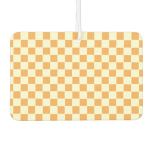 yellow chequered car air freshener