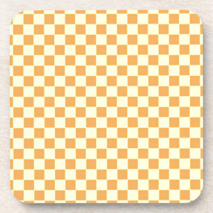 yellow chequered coaster