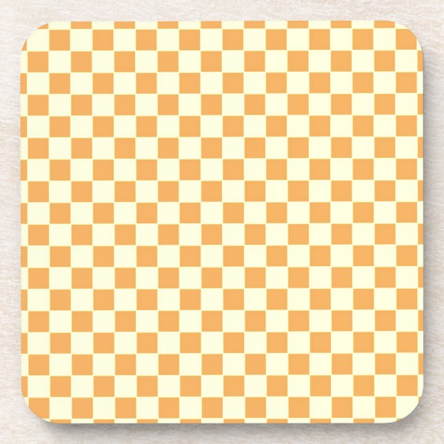 yellow chequered coaster (Front)