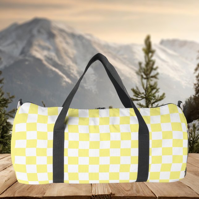 Yellow Chequered Duffle Bag (Creator Uploaded)
