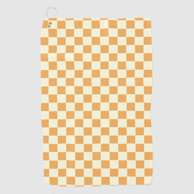 yellow chequered golf towel (Front)