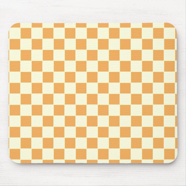 yellow chequered mouse mat (Front)