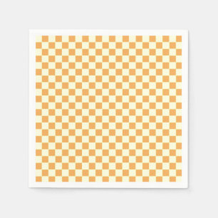 yellow chequered napkin