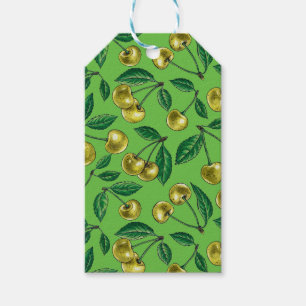 Yellow cherries gift tags
