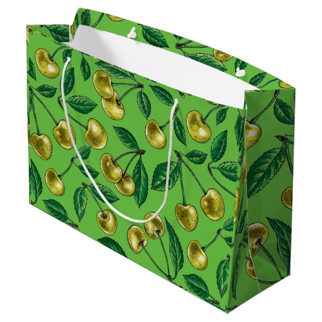 Yellow cherries large gift bag (Back Angled)
