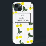 Yellow Cherries Pattern Personalised iPad Case<br><div class="desc">Bright and cheery,  perfect for summer! Customisable iPad case featuring yellow cherries pattern. Matching items and other colours are available. Customisable journal featuring grey and white chevron pattern with blush pink monogram label. Other colours and other patterns are available.</div>