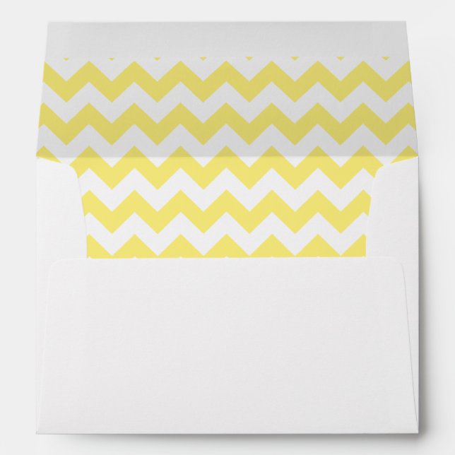 Yellow Chevron Design Envelope (Back (Bottom))