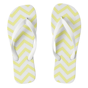 Yellow Chevron Flip Flops