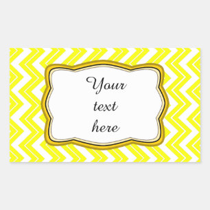 Yellow Chevron Label