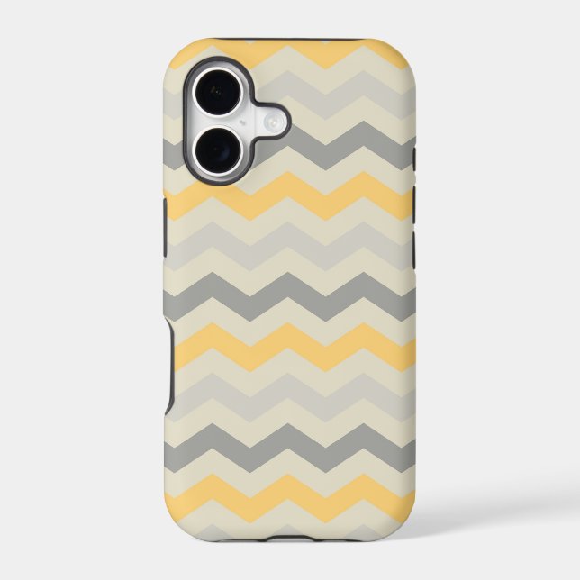 Yellow chevron zigzag striped geometric pattern (Back)
