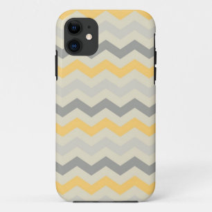 Yellow chevron zigzag striped geometric pattern iPhone 11 case