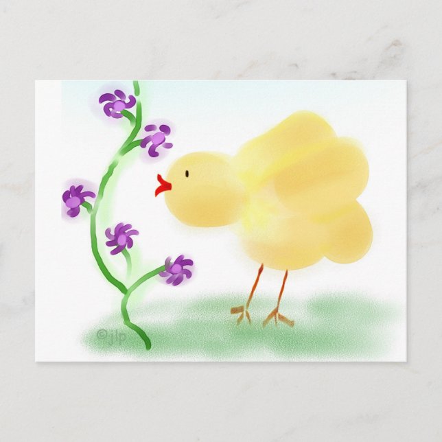 Yellow Chick Postcard (Front)