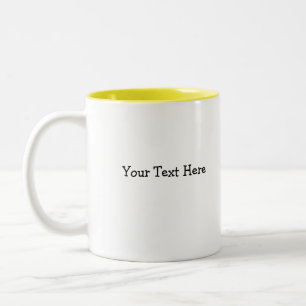 Yellow Chick, Your Text Here Two-Tone Coffee Mug