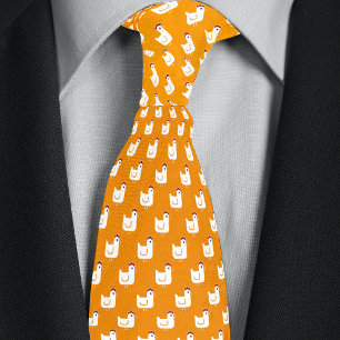 Yellow Chicken Farmer Tie