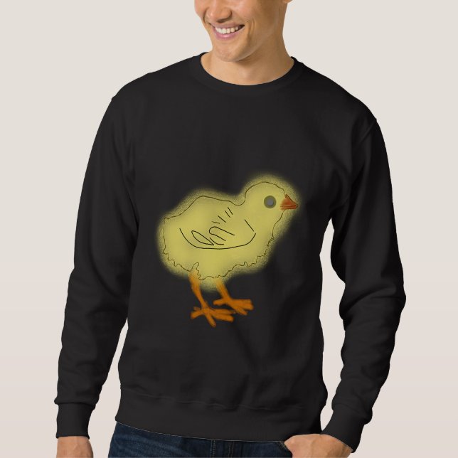 Yellow Chicken Fitted  Sweatshirt (Front)